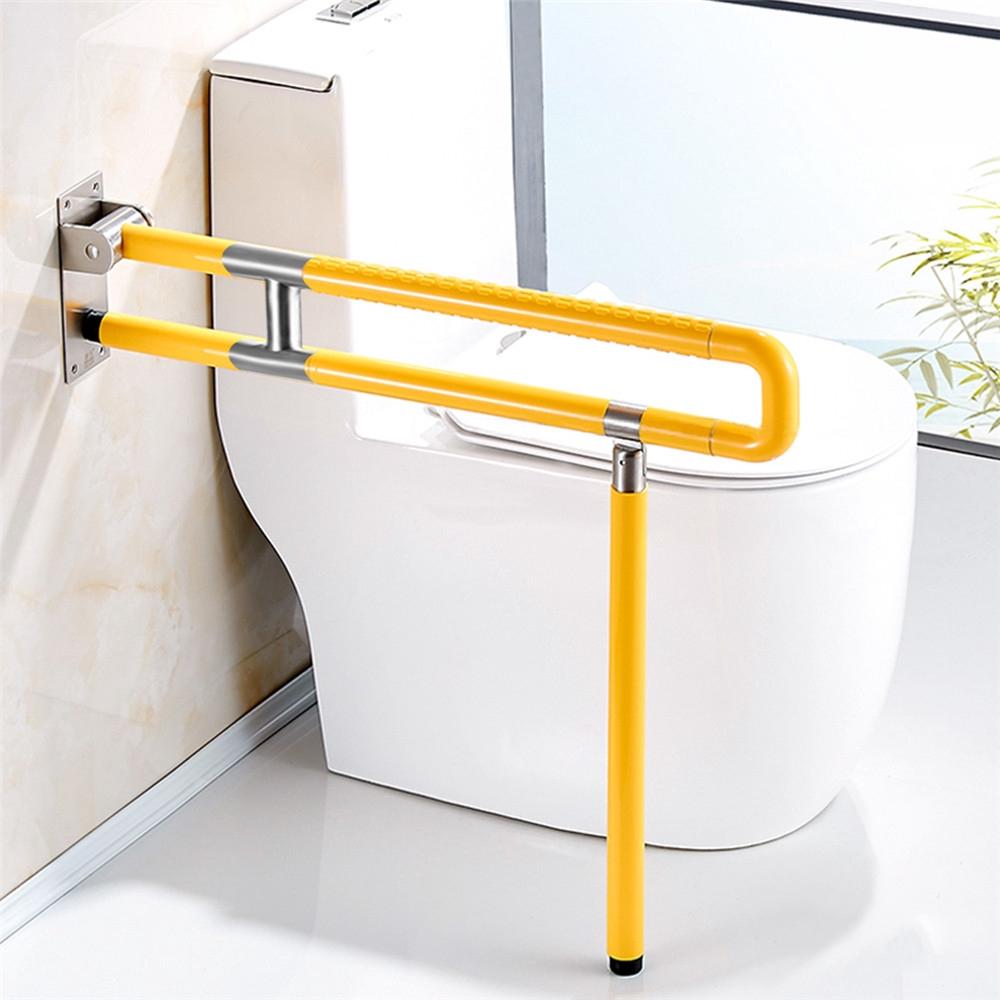 60/75cm Barrier-Free Stainless Steel Toilet Bathroom Grab Bar Elderly Disability Safety Handrail Folding Handrail Safety