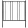 VidaXL Garden Fence Steel 1.81 X 1.5 M Black 146315