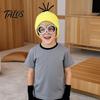 Elastic Fabric Gloves 3Pcs Halloween Costume Accessories, Yellow Knitted Hat Steampunk Goggles Party Performance Adults Cosplay Set for Men Women