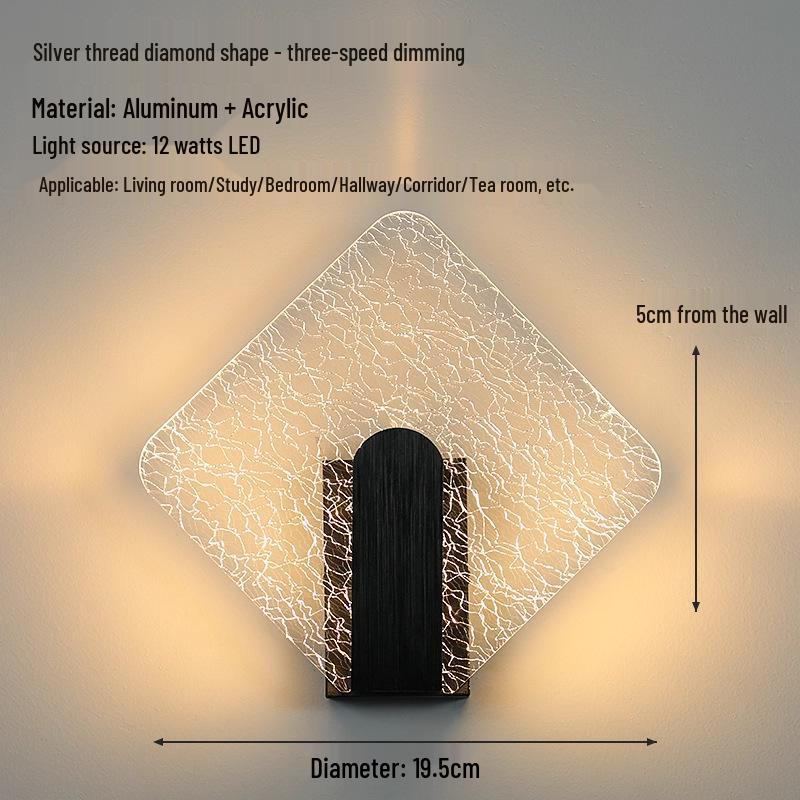 Acrylic Wall Lamp: Modern Creative Design for Bedroom, Hallway, Staircase, and Decorative Use