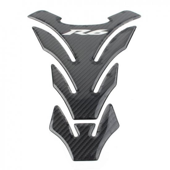 3D Carbon Fiber For YZF R6 YZF-600 Tank Decal Protector Pad Sticker White