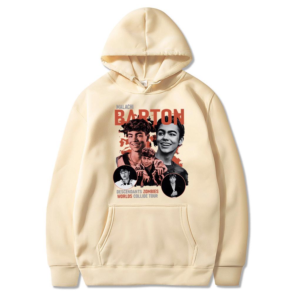 Malachi Barton Hoodie Zombies Descendants Worlds Collide Tour Hooded Sweatshirt Malachi Burton Victor Shirt Retro Hiphop Hoodies