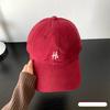 Baseball H Letter Cap For Women Cotton Wide Brim Hat Geometric Pattern Use Casual