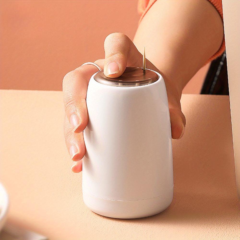 Creative Automatic Toothpick Holder Container Household Table Toothpick Box Plastic Push-Type Round Storage Toothpick Dispenser