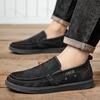 Autumn Men Canvas Casual Shoes 2025 New Breathable Soft Leisure Men Loafer Sneakers Comfort Low-top Non-slip Sneakers Denim