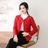 Women's winter new down cotton liner close-fitting warm cotton clothes Women's velvet thickened round neck short cotton-padded clothes