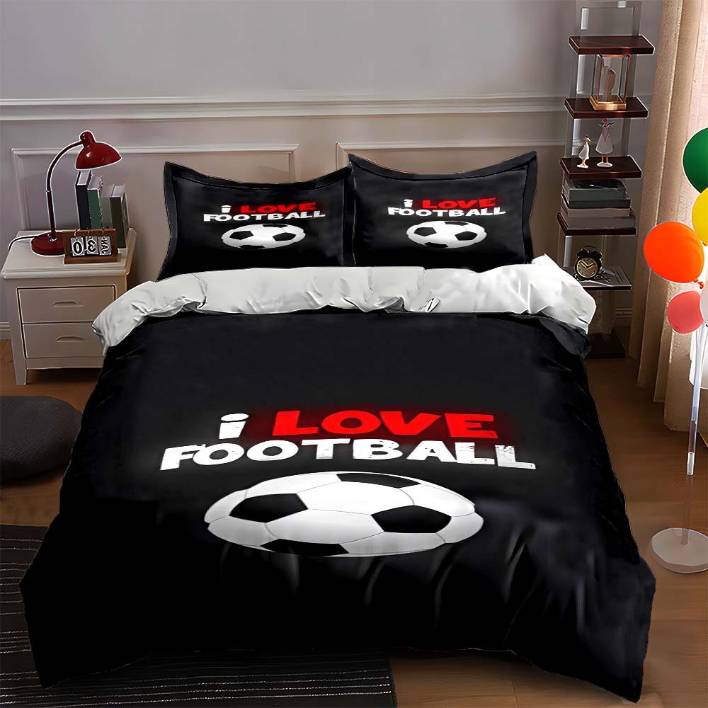 

Bold football design. Bedding Duvet cover sets Duvet covers Pillowcases gifts (1 * Duvet Cover 2 * Pillowcases, without duvet insert) 135x200cm