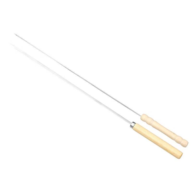 Stainless Steel BBQ Skewers with Wooden Handles