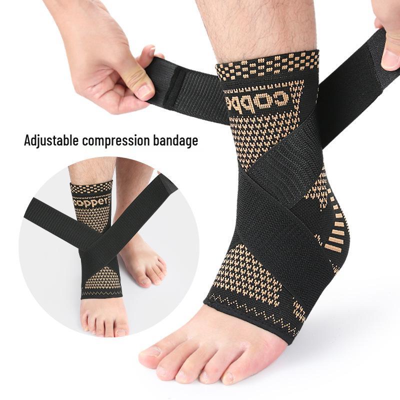 Nylon Knit Elastic Ankle Brace for Sports – Compression Support for Basketball, Running & Mountaineering