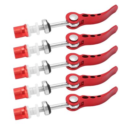 5pcs braçadeiras de espigão de selim liberação rápida liga de alumínio durável braçadeira de tubo de bicicleta engrenagem fixa para universal