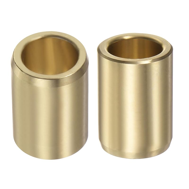 HARFINGTON 2pcs Sleeve Bearings 1/2" Bore 5/8" OD 1" Length Wrapped Oilless Bushings Brass Alloy for Transmission Conveyor Systems