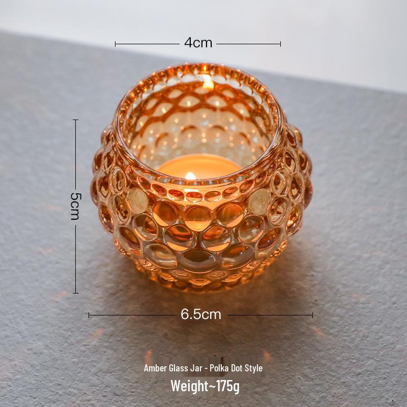 Nordic Glass Candlestick - Elegant Tea Light Holder for Weddings & Home Decor