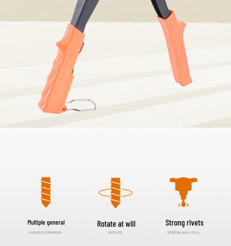 10-Inch Effort-Saving Multi-functional Rivet and Hole Punch Tool