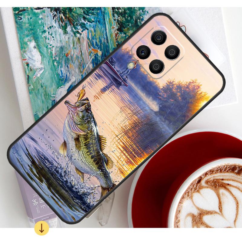 Bass Fishing Lake Fisherman Case For Samsung Galaxy M13 M16 M11 M21 M31 M20 M23 M54 M14 M34 M52 M32 M12 M36 M56 M15 M55