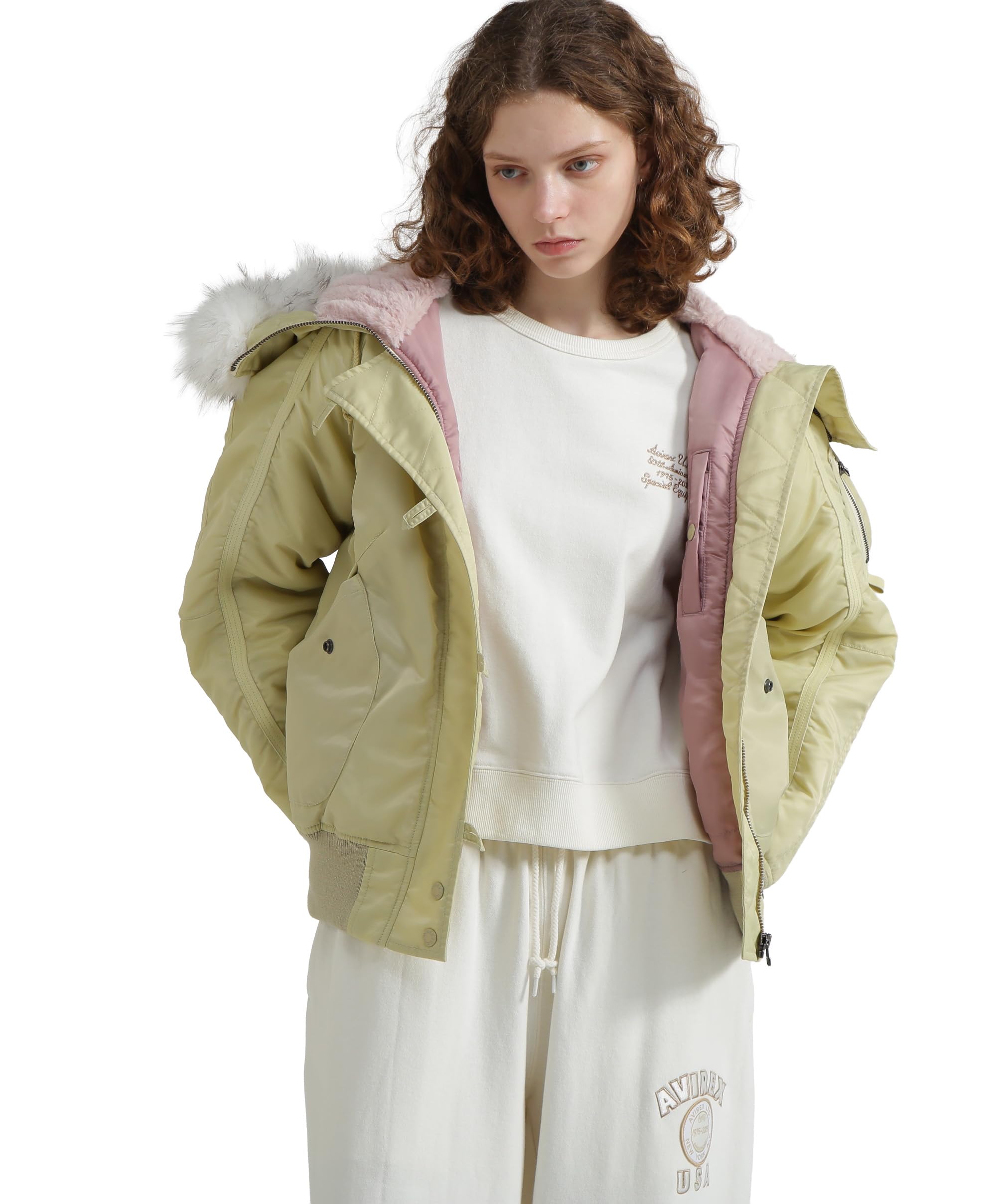 

AVIREX Jacket Limited Edition TAPE GATHER N-2B Women s S 040 Beige 783-5252606