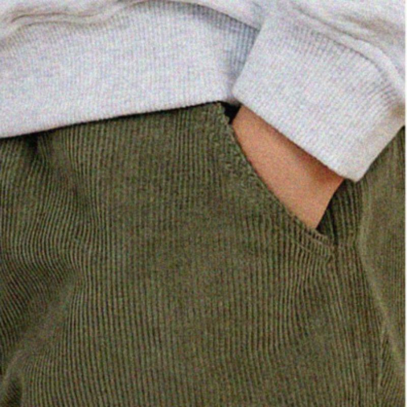  Olivan  Corduroy Wide Pants  Khaki 