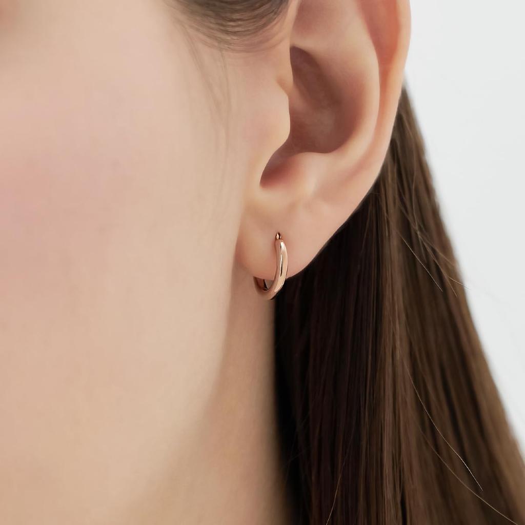 K10 Pink Gold Earrings Perfect for Birthdays and Includes Jewelry Case 4℃ (Single) 112526152101, Gifts,