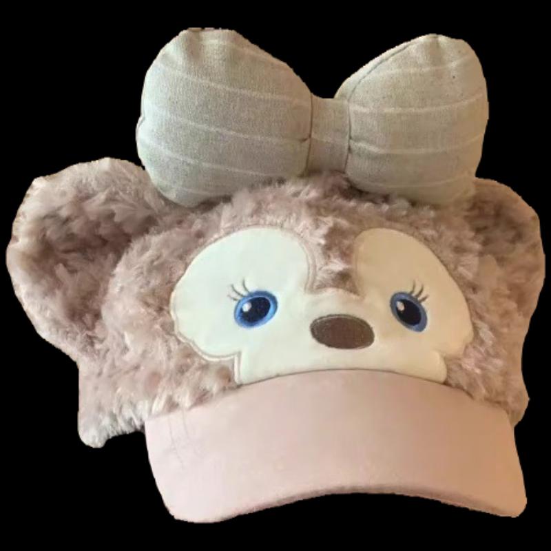 Warm Plush Bear Ear Baseball Cap One Size
