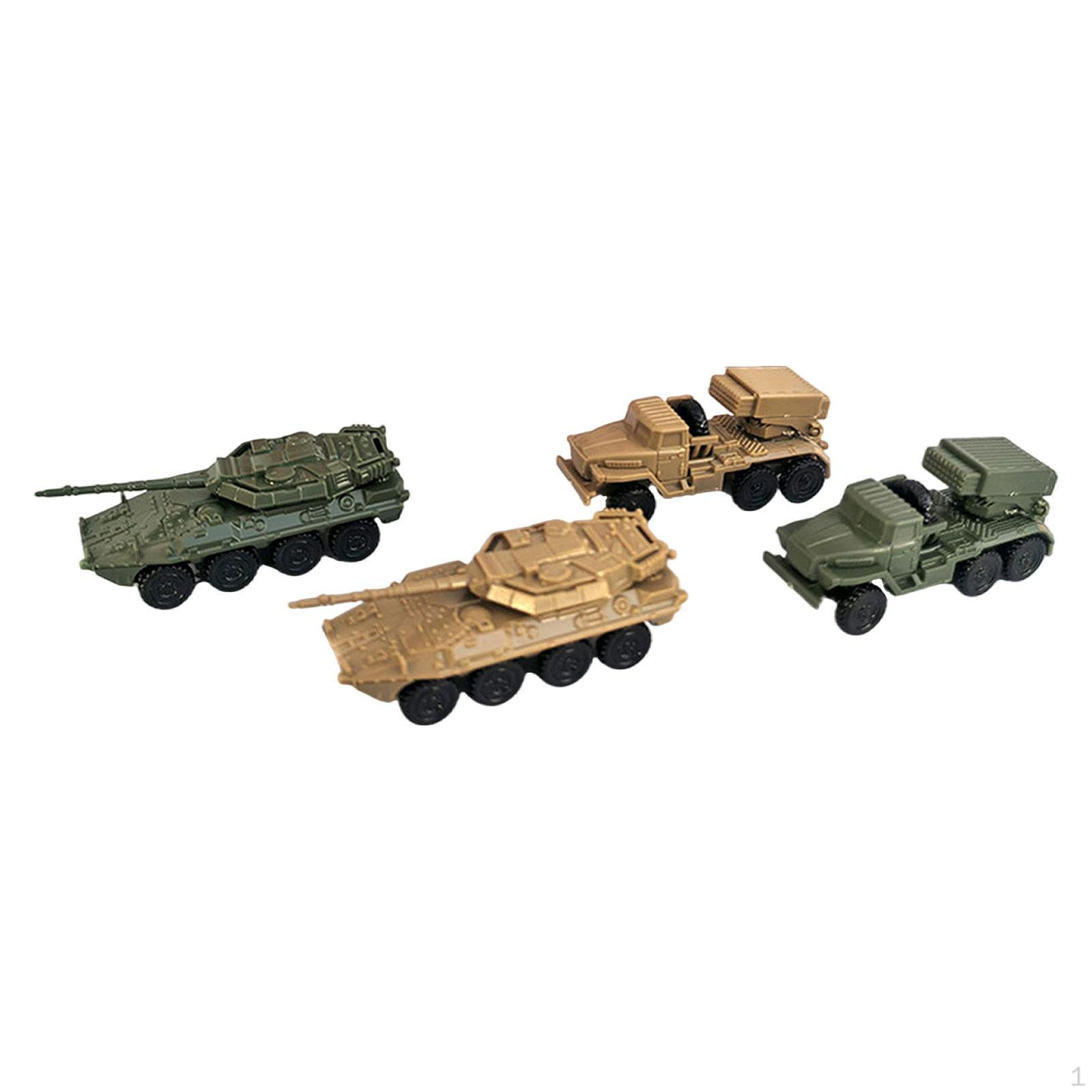 

4х 1: Модель танка в масштабе 1:144 4D Игрушка Образовательная Портативная Коллекционная Колесная техника Сделай сам