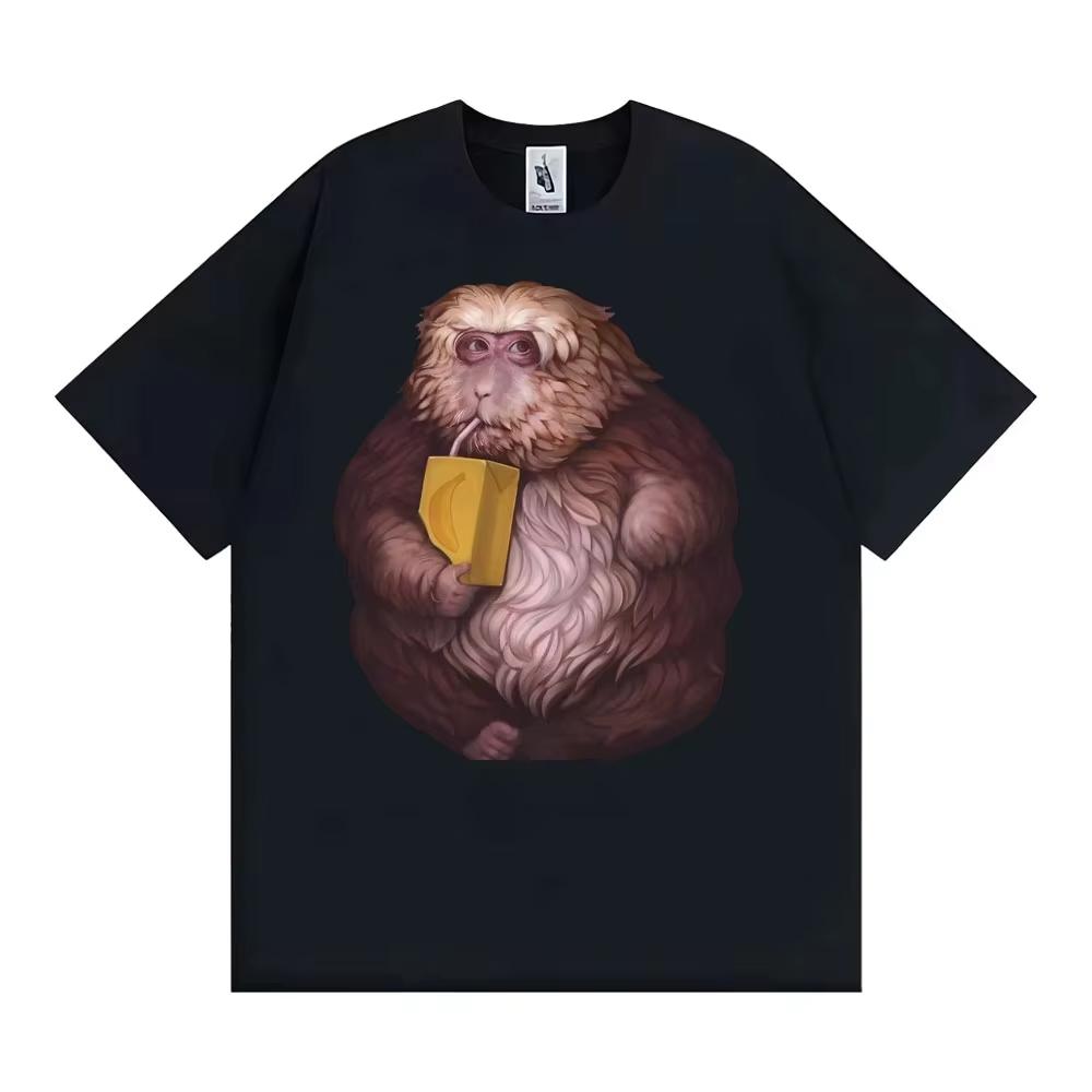 Funny Zoon XingXing Monkey Meme Graphic T Shirt Casual Cotton Short Sleeve T Shirts Men Women Fashion Vintage T-shirt