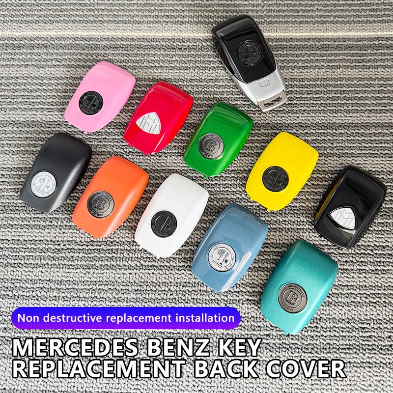 for Black Silver AFFALTERBACH Maybach Brabus Car Key Remote Accessories Key Case Shell Protective Sticker For Mercedes Benz AMG UYE6