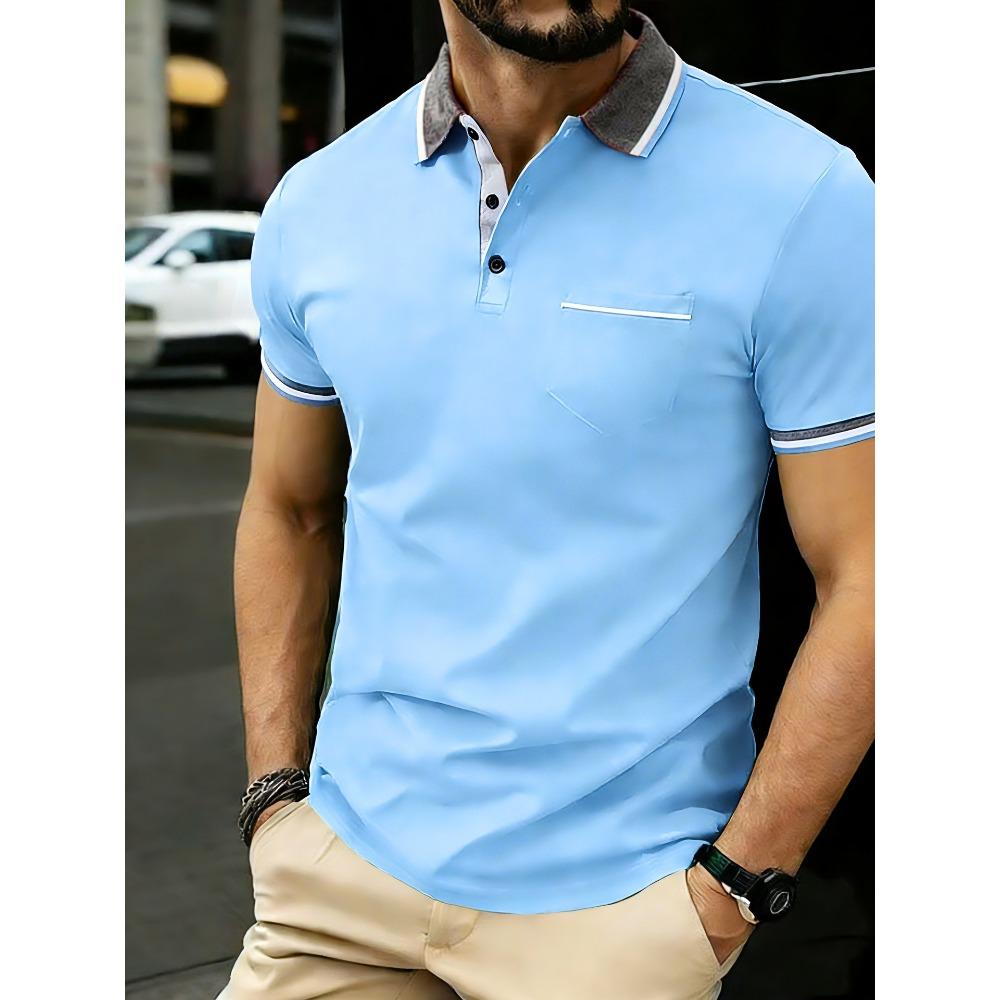 Men's New Summer Casual Short Sleeved Breathable Fashionable Polo Shirt