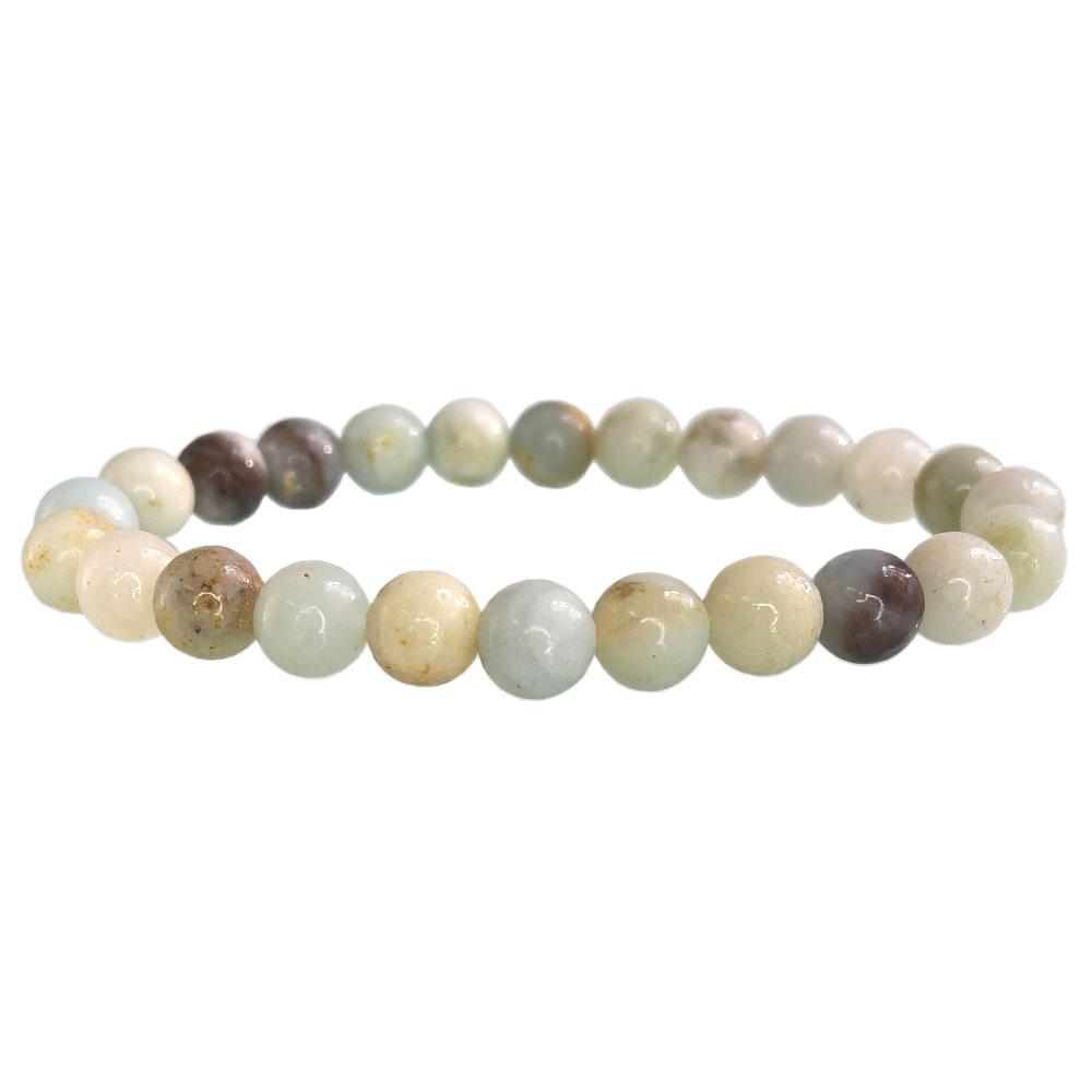 Natural Stone Beaded Bracelet 6-10mm Stretch Yoga Jewelry - Tiger Eye Turquoise Agate Jasper Healing Bangles for Women Men