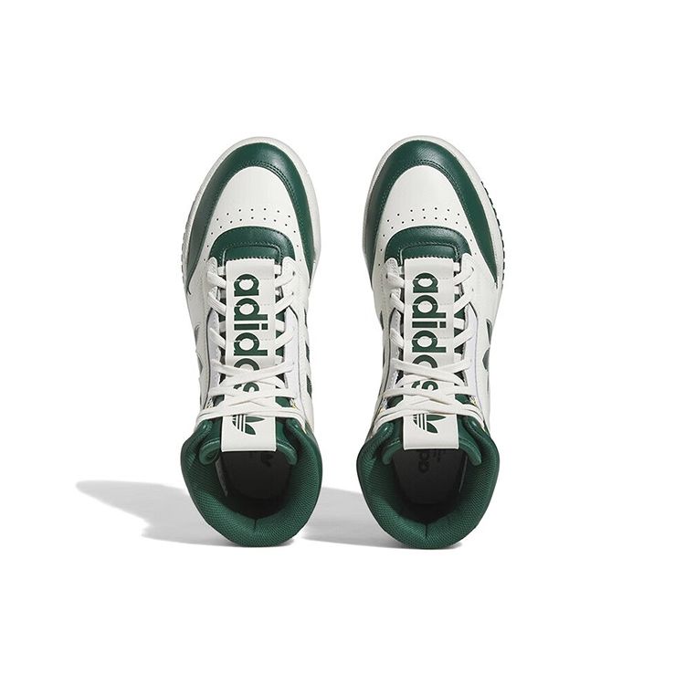 Adidas Originals Drop Step Comfortable Trendy Lightweight Durable Non-Slip High-Top Skate Shoes Unisex Skate Shoes White Green FZ5712