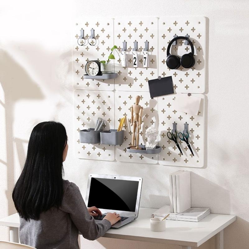 Tool Release Assembly Plastic Grid Board Space Saving Vertical Organizers For Kitchen Bathroom Decors