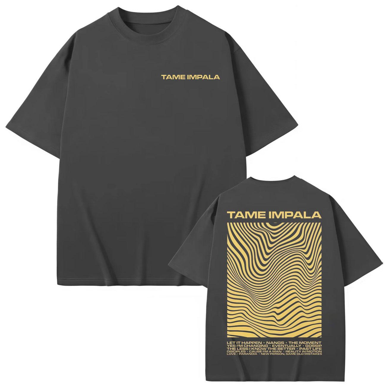 

Rock Band Tame Impala Merch T Shirt High Quality Fashion Oversized T-shirts Men Women Summer Casual Short Sleeve T-shirt M