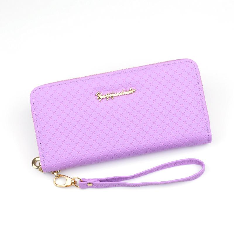 Kvinner Mote Håndvesker Kunstskinn Clutch Vesker Dame Elegant Mynt Veske Telefon Veske Merkedesign Lange lommebøker