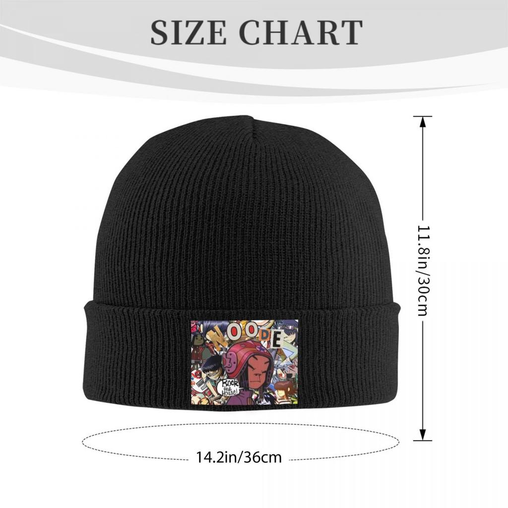 Music Band Gorillaz Warm Knitted Cap Winter Knit Bonnet Hat Skullies Beanies Hip Hop Caps for Unisex