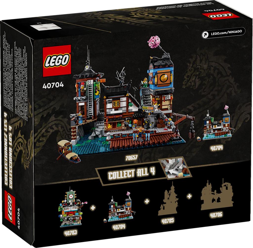 LEGO Micro Ninjago Port Park Docks 40704 (Mini Set) Toy, Birthday Gift, Building Blocks, Boys and Girls