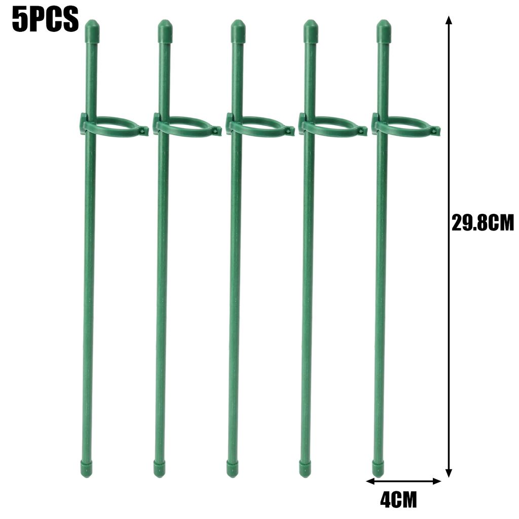 Plant Supports Stakes Green Plant Sticks Support Potted Single Vine Stem Fixing Rod Holder Reusable Plant Anti Lodging Bracket
