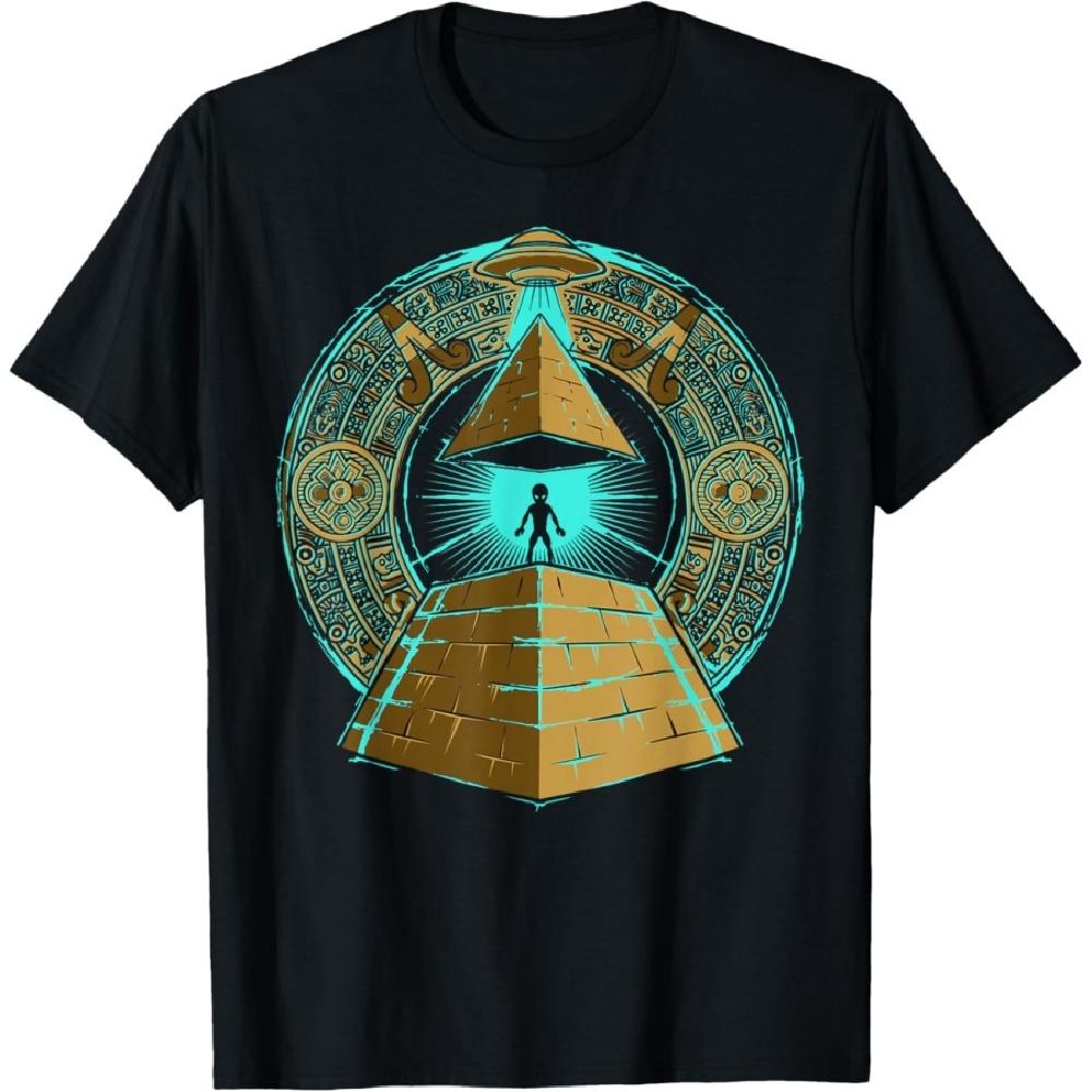 

Ancient Astronaut Egyptian Pyramid Alien Conspiracy Theory T-Shirt(1) S