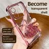 KEYSION Shockproof Plating TPU Phone Case for Remdi Note 14 4G 5G Glitter Jewelled Swan Kickstand Cover for Redmi Note 14