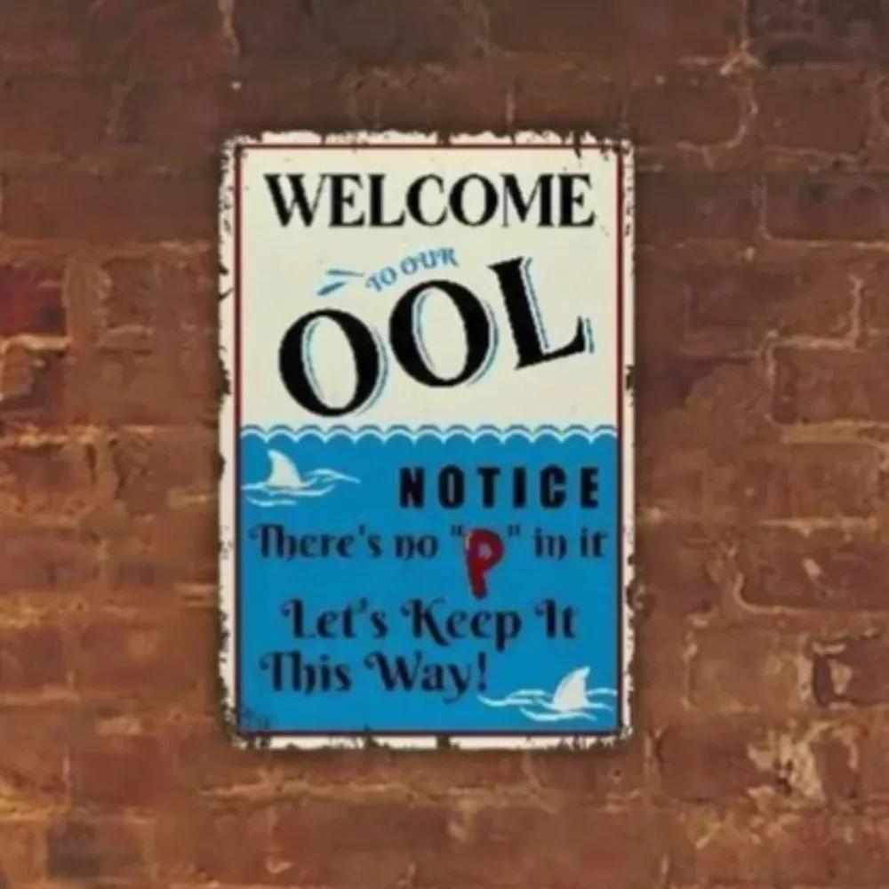 HEMITONG Funny Pool Rules Metal Sign  Durable Iron Wall Decor for IndoorOutdoor Use