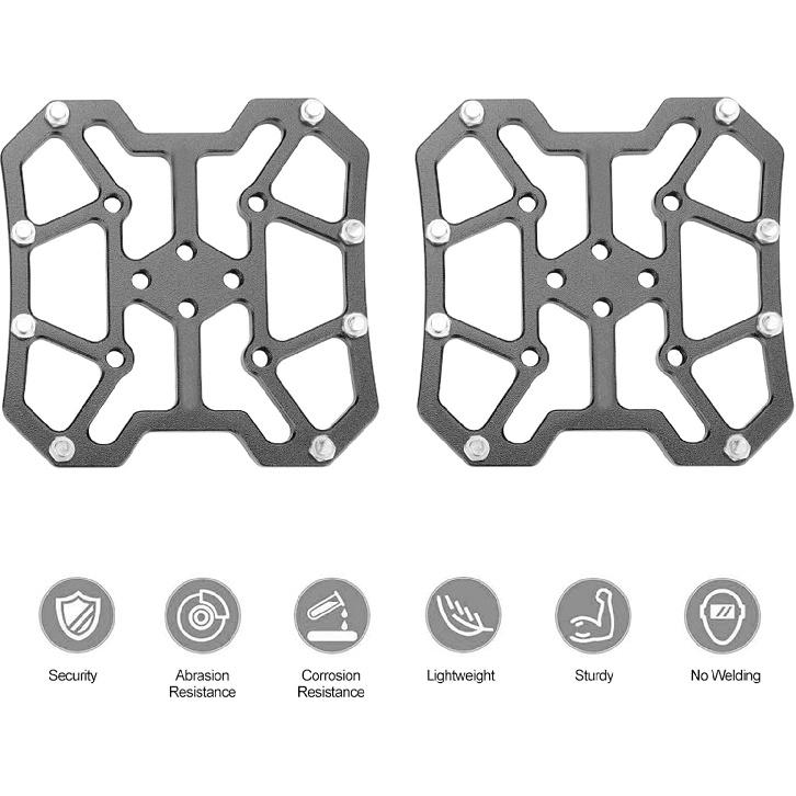 VGEBY1 1 Pair Bike Pedal Adapter, Aluminum Alloy Bike Clipless Clip-in Platform Pedal Adapters for