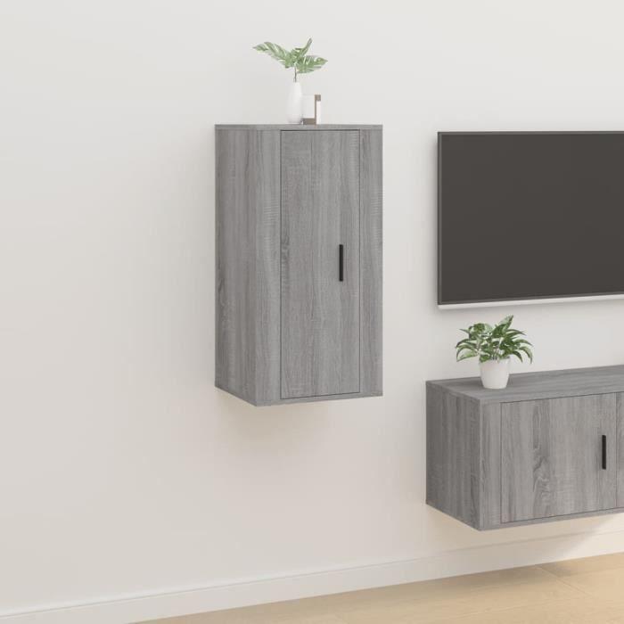 816678 vidaXL Meuble TV mural Sonoma gris 40x34,5x80 cm