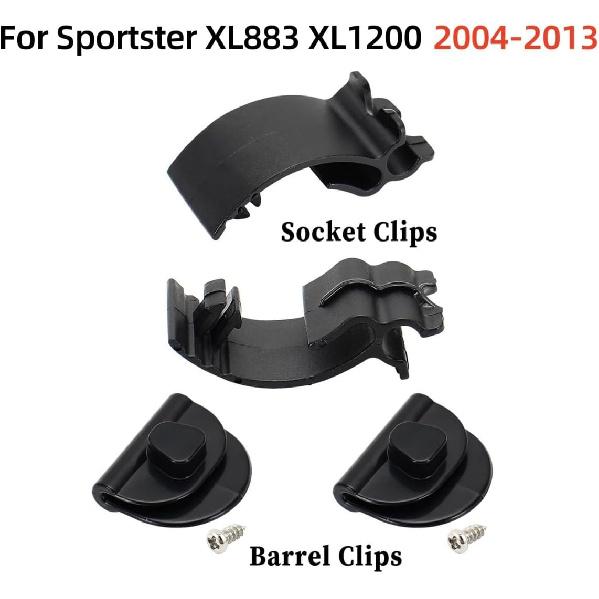 

Left Side Battery Side Cover Clips Mounting Seat Side Cover Clip Set Motorcycle Plastic Compatible with Harley Sportster Xl883 Xl1200 48 72