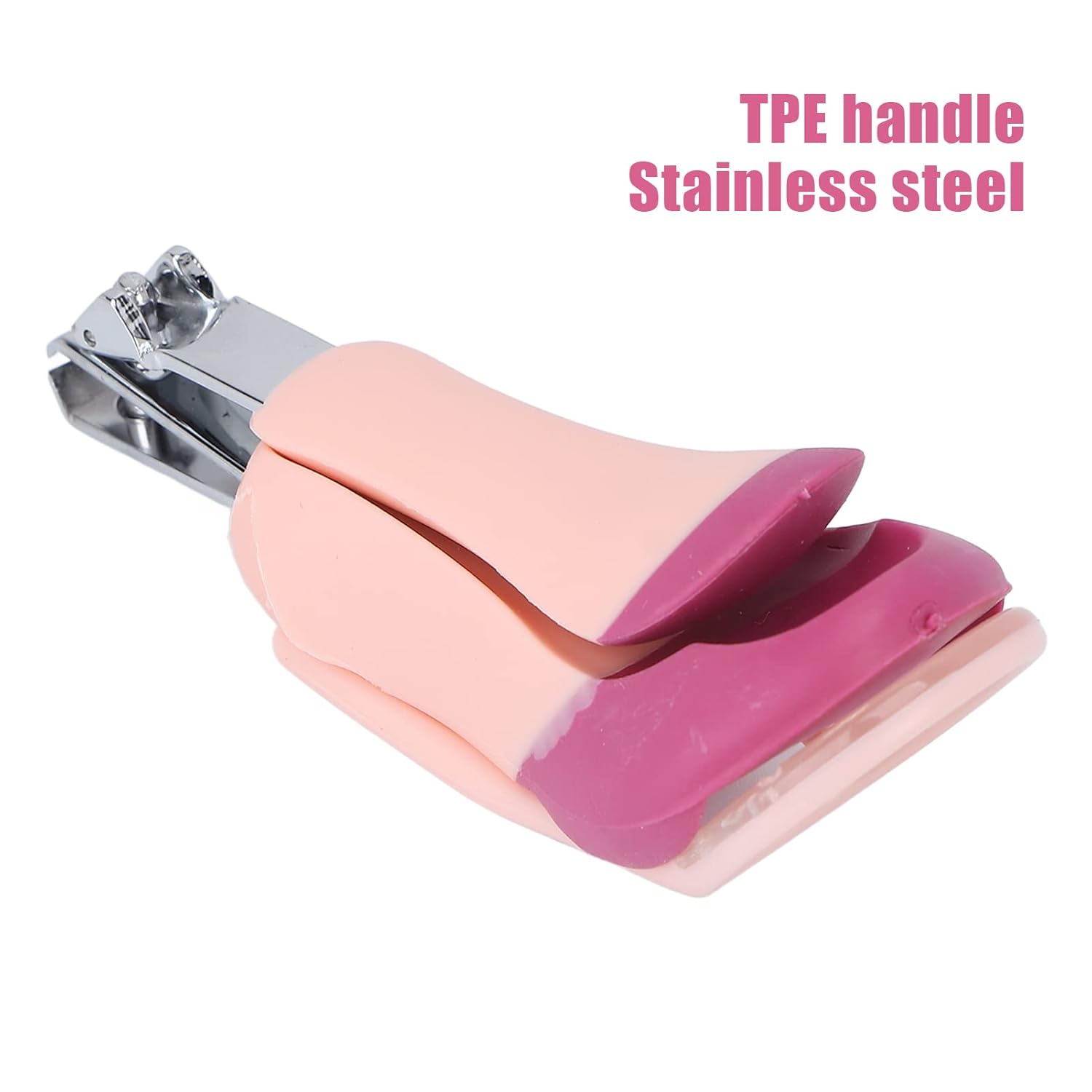 

Light Zoom Nail Clipper, Stainless Steel Fingernail & Toenail Clippers with Magnifying Glass for Baby Elderly, Portable Lightweight Zoom Manicure Pink+rose Red