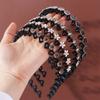 Flower Braided Tools Hairband Rhinestone Hair Toothed Headband Women