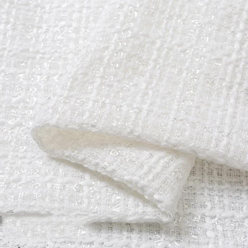 150cmx50cm Small Fragrance Woolen Cloth Fabric High-end Thick Woolen Tweed Vest Suit Coat Dress Skirt DIY Apparel Sewing Fabric