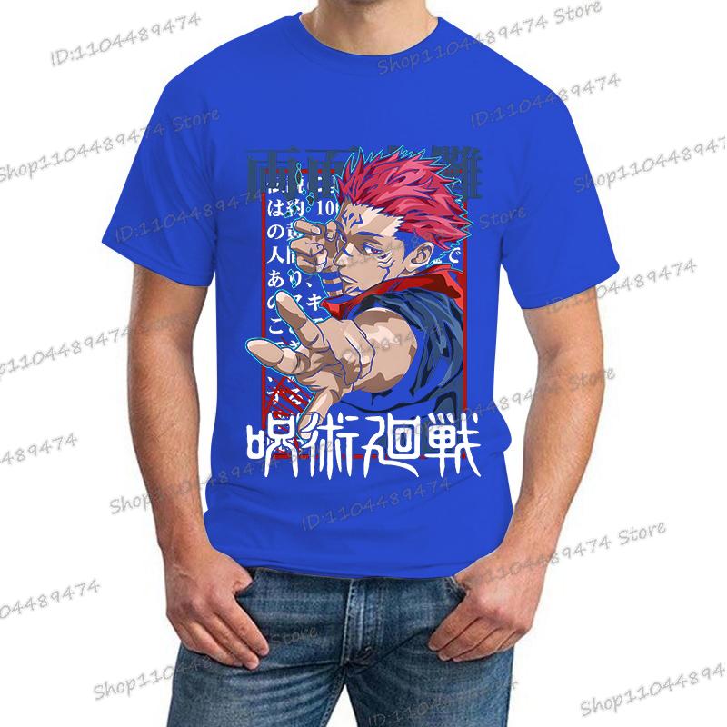 Anime Jujutsu Kaisen Yuji Itadori T Shirts Men Women Short Sleeve Harajuku T-shirts Yuji Itadori Retro Round Neck Y2K Tops Tees