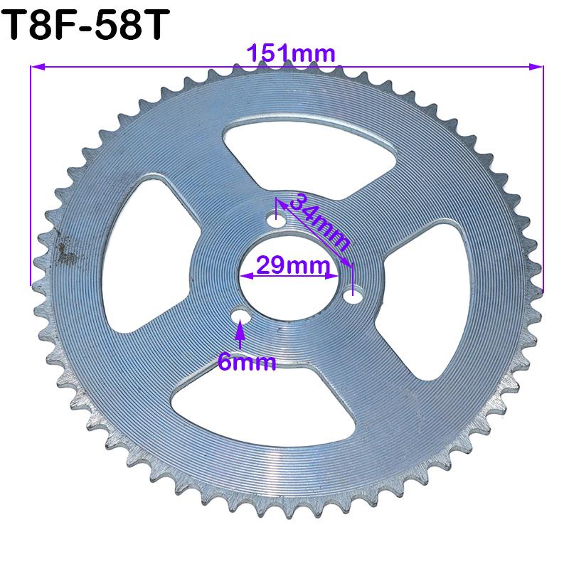 38 44 54 58 64 74 Tooth T8F 29MM 35MM 54MM Rear Sprocket for Mini Moto ATV Quad Dirt Pit Pocket Bike Cross 47cc 49cc Accessories
