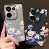 М'який чохол із ТПУ з квітковим принтом та текстурою шкіри для Xiaomi 13T Pro Poco X7 X6 M6 Pro Redmi Note 14 13 Pro 12 11 Slim матовий ударостійкий чохол для телефону