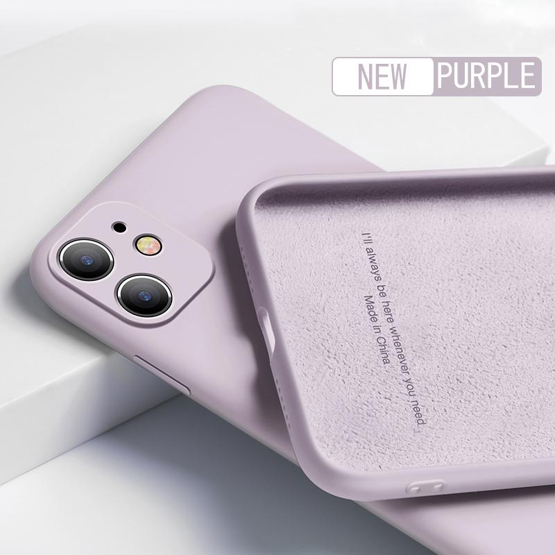 

Soft Thin Case For iPhone 12 mini 7 8 6S Plus SE 2 Liquid Silicone Cover Candy Color Coque For iPhone X Xs 11 Pro Max XR For SE 2 2020