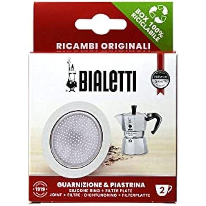 Pièces de rechange - BIALETTI - Moka Express - 2 Tasses - Joint en silicone - Plaque en aluminium