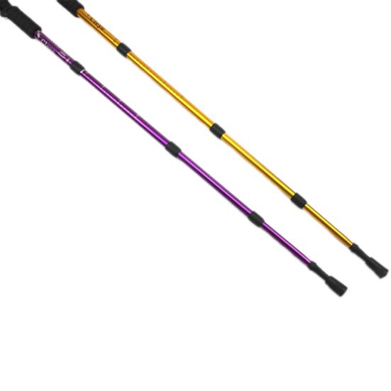 Aluminum Alloy Retractable Anti-Shock Walking Stick Outdoor Trekking Hiking Cane