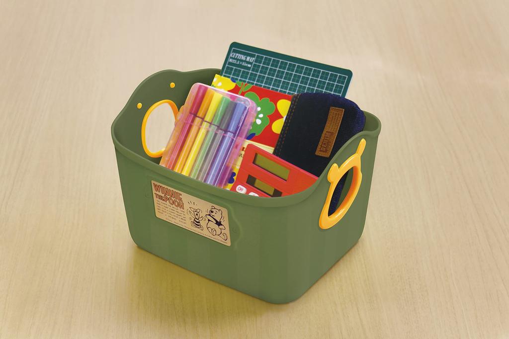 Nishiki Kasei Mini Soft Bucket Storage Pink Disney Minnie Made In 25cm W X 19cm D X 16cm H Box/Basket, Beige, Mouse, Japan, SQ5AD,